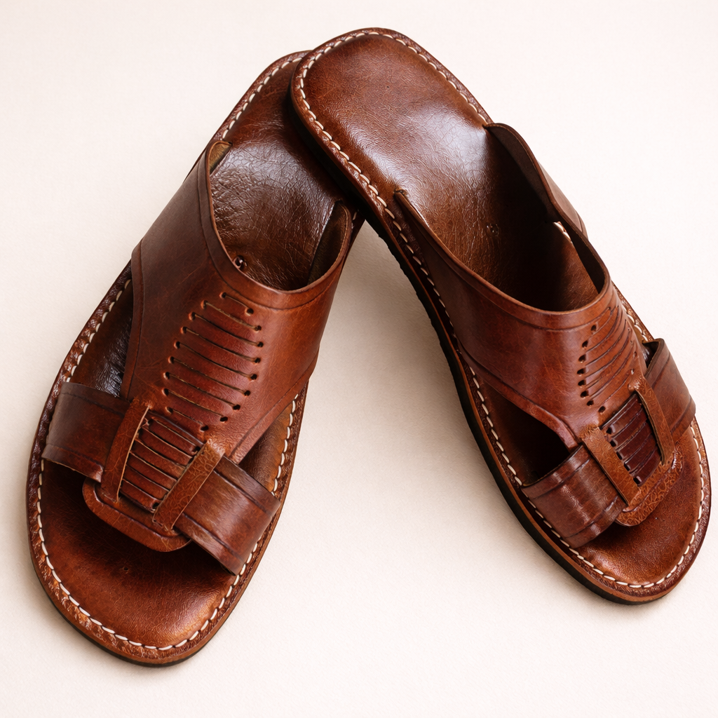 Men’s Moroccan Leather Sandals – Handmade Traditional Toe Ring Slip-On, Premium Summer Comfort