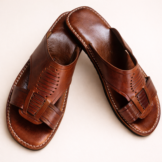 Men’s Moroccan Leather Sandals – Handmade Traditional Toe Ring Slip-On, Premium Summer Comfort
