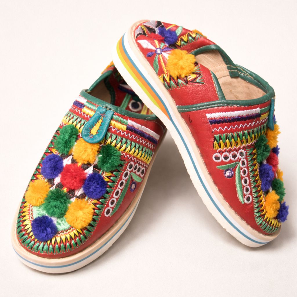 Moroccan Leather Slippers for Women – Handmade Comfortable Babouche House Shoes