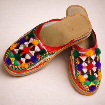Women's Handmade Moroccan Leather Slippers – Comfortable Summer Babouche Gift Shoes