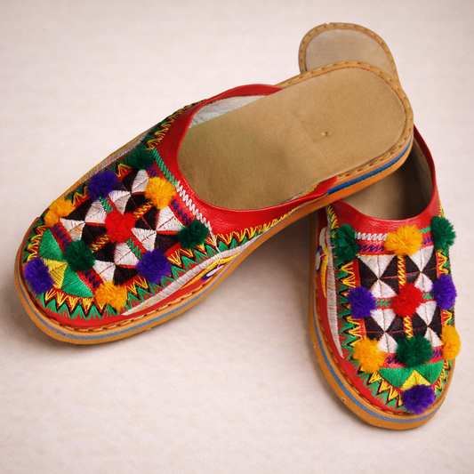 Women's Handmade Moroccan Leather Slippers – Comfortable Summer Babouche Gift Shoes