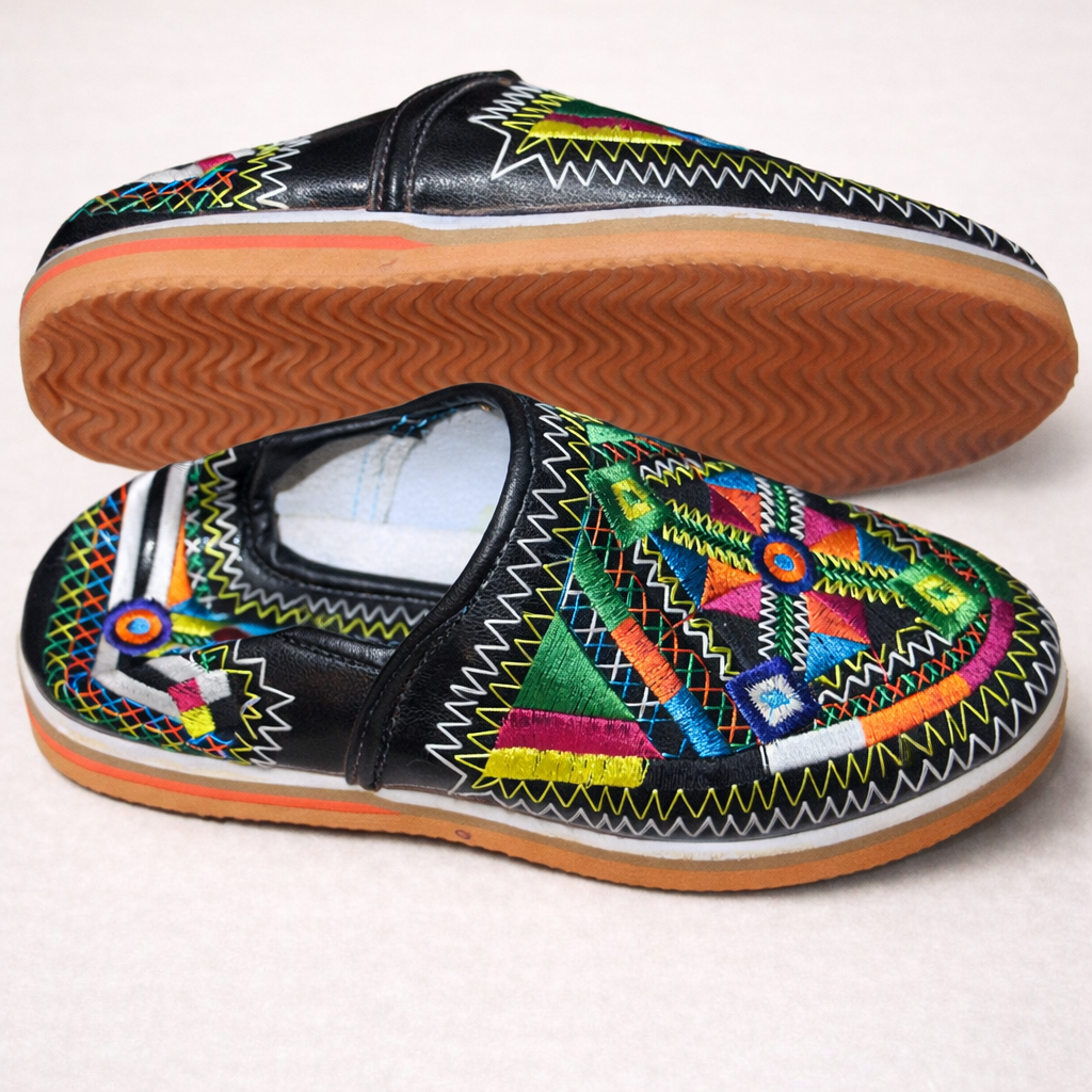 Women's Moroccan Leather Babouche Slippers – Handmade Berber Comfortable House Shoes