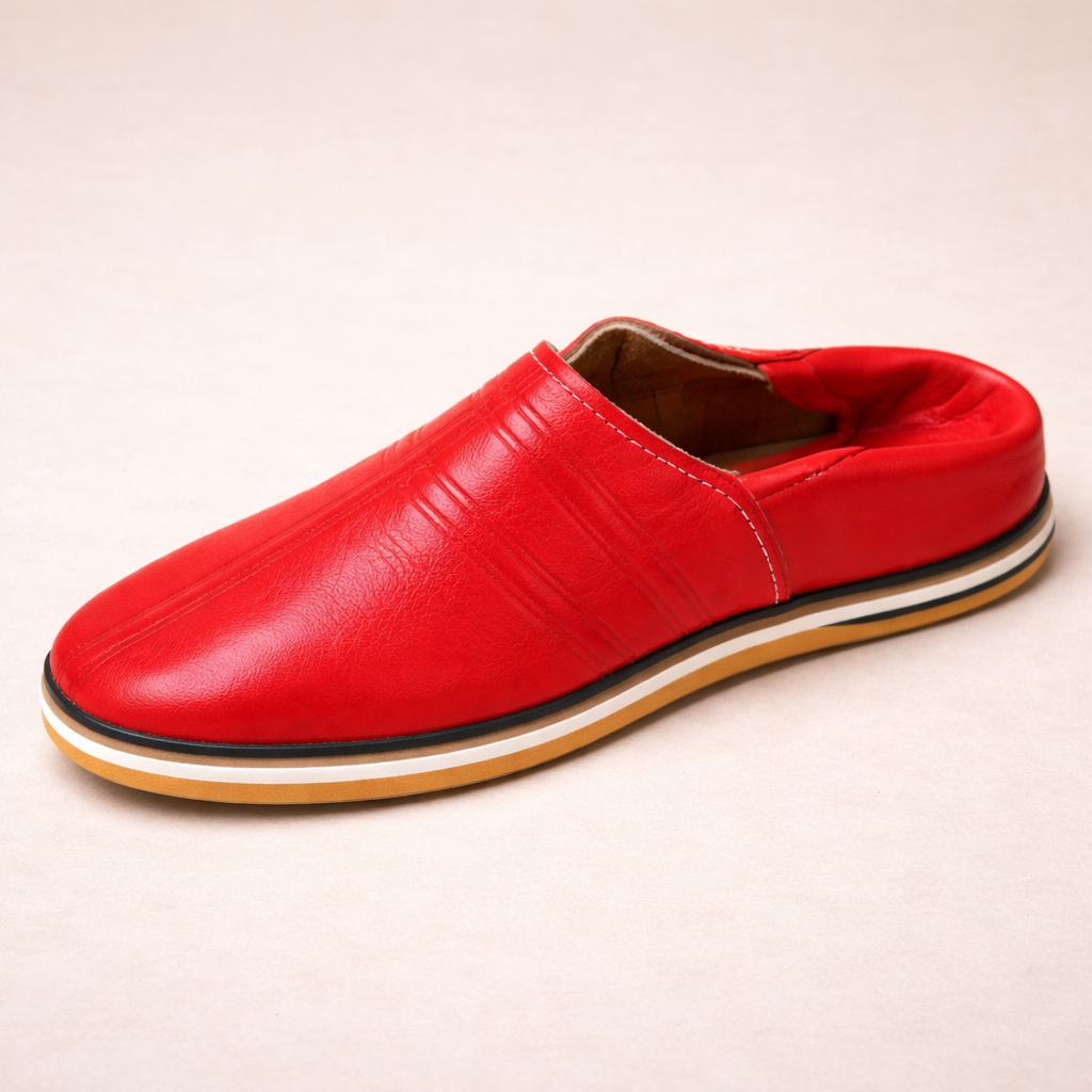 Moroccan Leather Babouche – Handmade Berber Slippers for Everyday Comfort (Unisex)