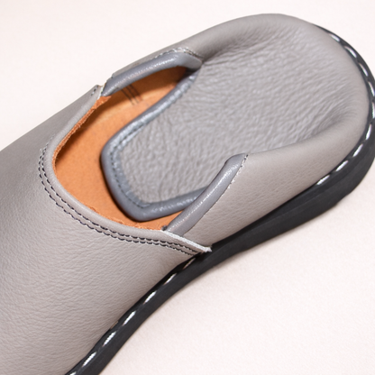 Premium Moroccan Leather Babouche Slippers for Men – Handmade Minimalist Design, Soft Luxury Comfort