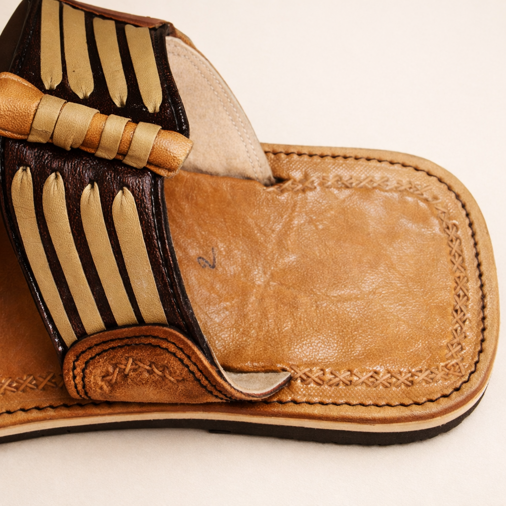 Handmade Moroccan Leather Sandals for Men – Traditional Toe Ring Slip-On, Comfortable Summer Footwear