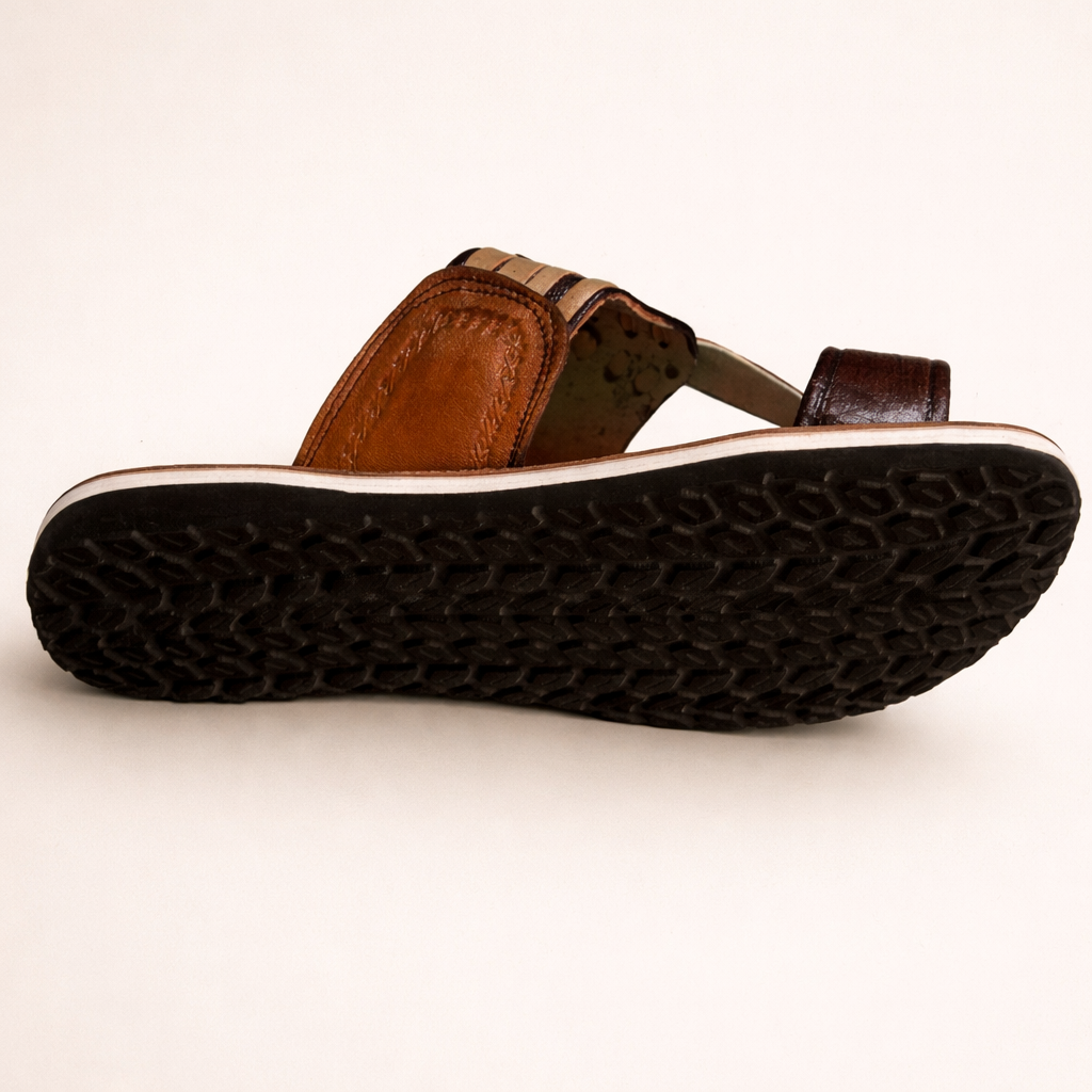 Handmade Moroccan Leather Sandals for Men – Traditional Toe Ring Slip-On, Comfortable Summer Footwear