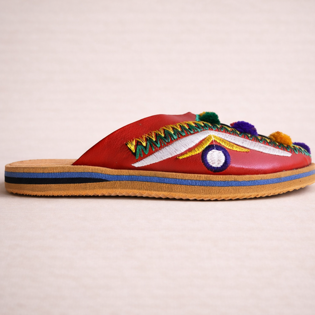 Women's Handmade Moroccan Leather Slippers – Comfortable Summer Babouche Gift Shoes