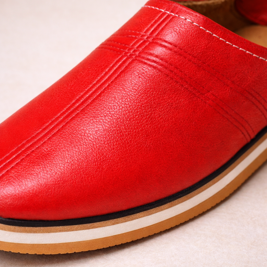 Moroccan Leather Babouche – Handmade Berber Slippers for Everyday Comfort (Unisex)