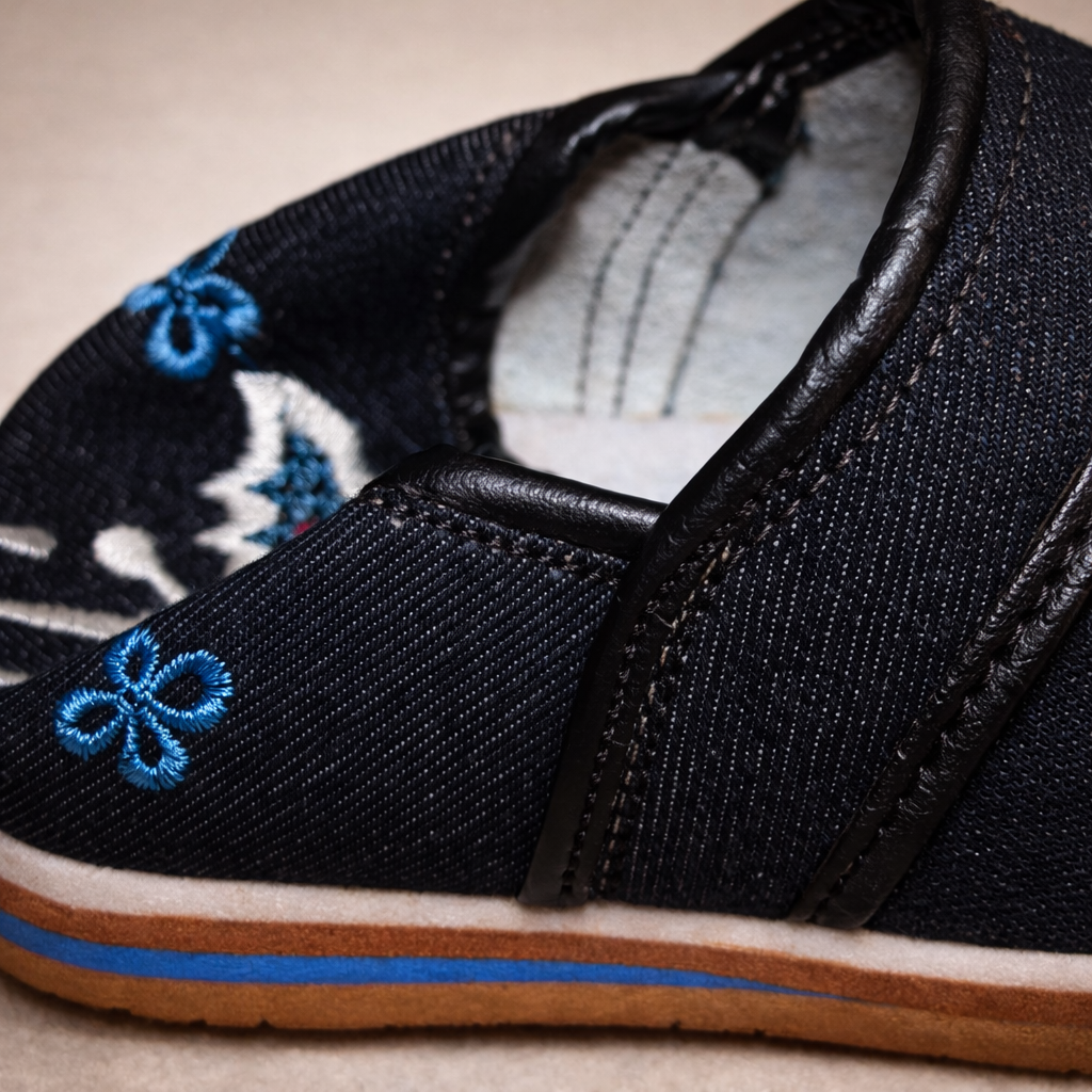 Handmade Moroccan Embroidered Leather Slippers | Colorful Babouche Shoes | Soft Sole Artisan Slippers