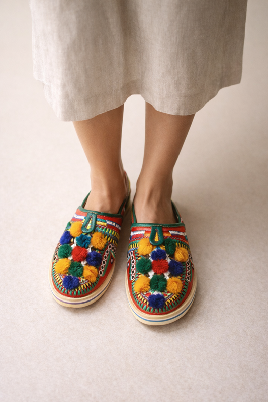 Moroccan Leather Slippers for Women – Handmade Comfortable Babouche House Shoes
